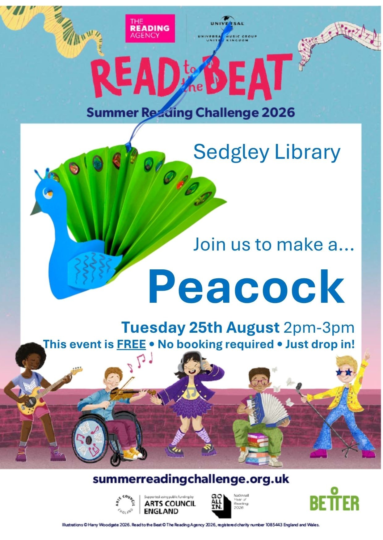 Sedgley Library - Summer Reading Challenge: Peacock